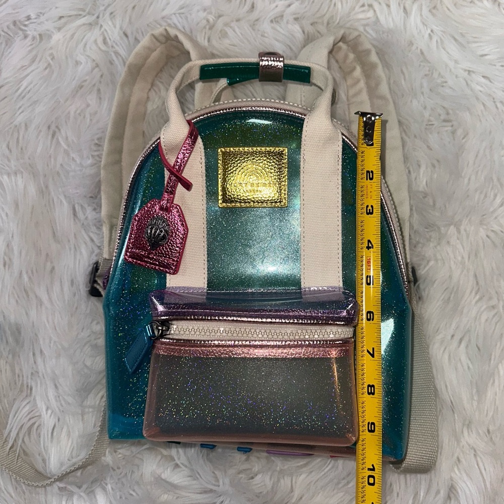 Kurt Geiger • Colorful Glitter Transparent Vinyl Small Southbank Backpack - Picture 8 of 16